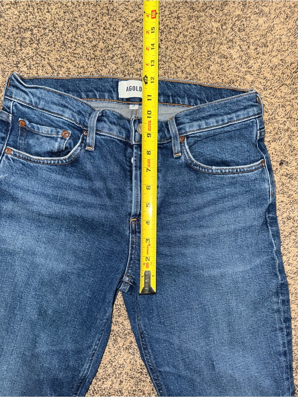 AGOLDE Cocktail Ankle Jeans Women’s Size 27 Medium Wash Mid Rise Slim Straight - Picture 6 of 10